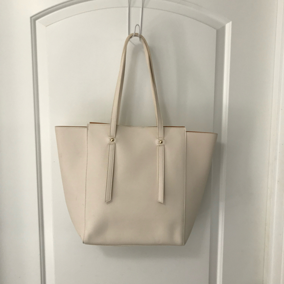 Ulta Large Ivory Faux Leather Tote NWT - Picture 2 of 8